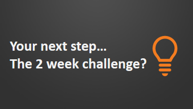 2 week challenge post workshop