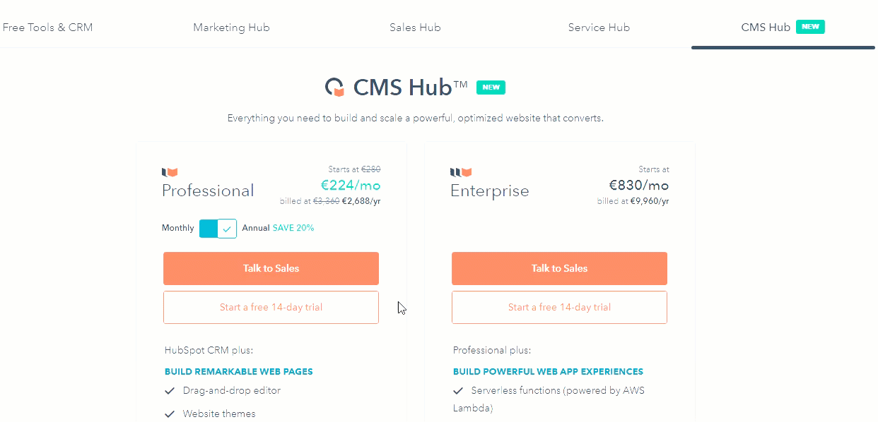 How to find Hubspot CMS product feature details and limitations